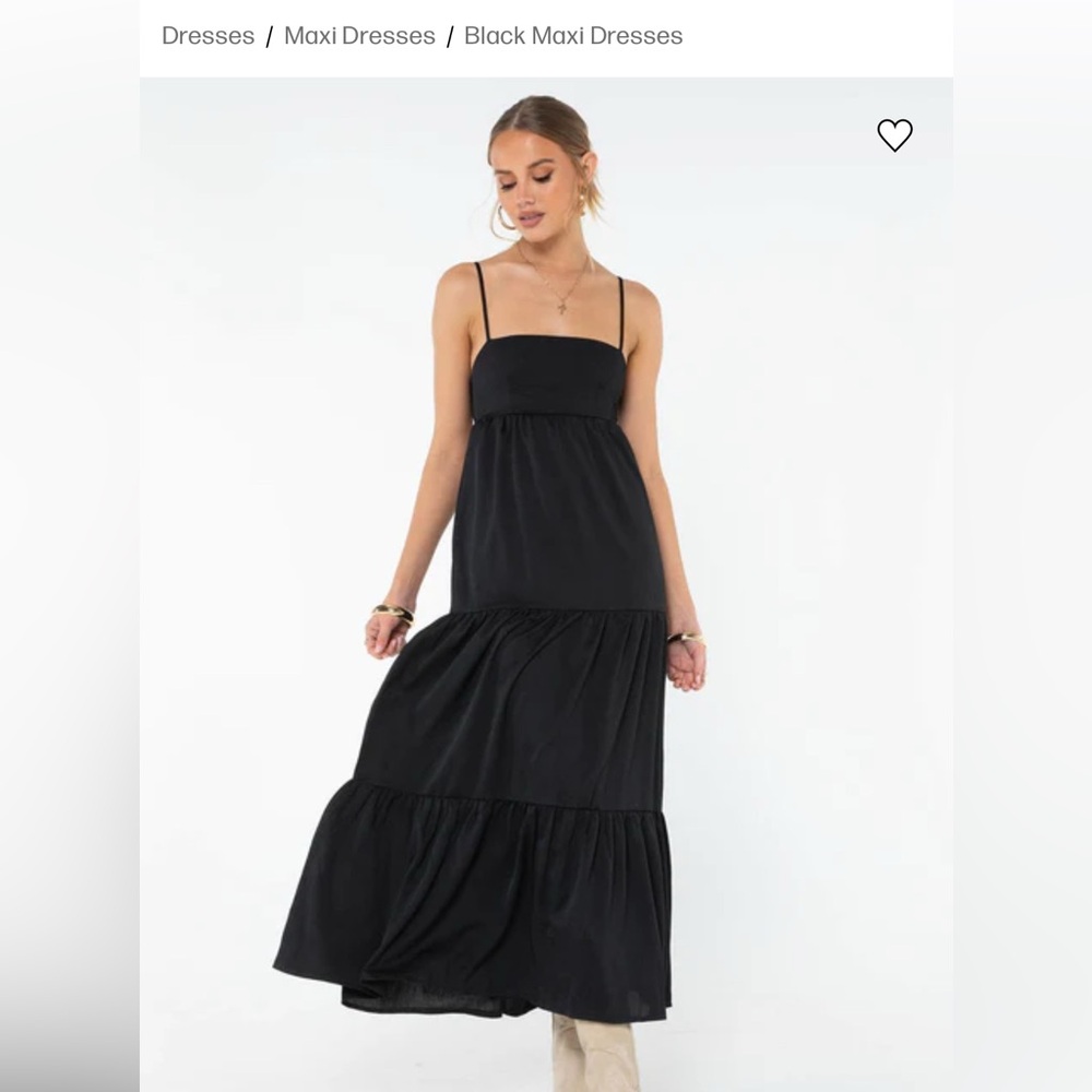 Princess Polly Black Smocked Maxi Dress